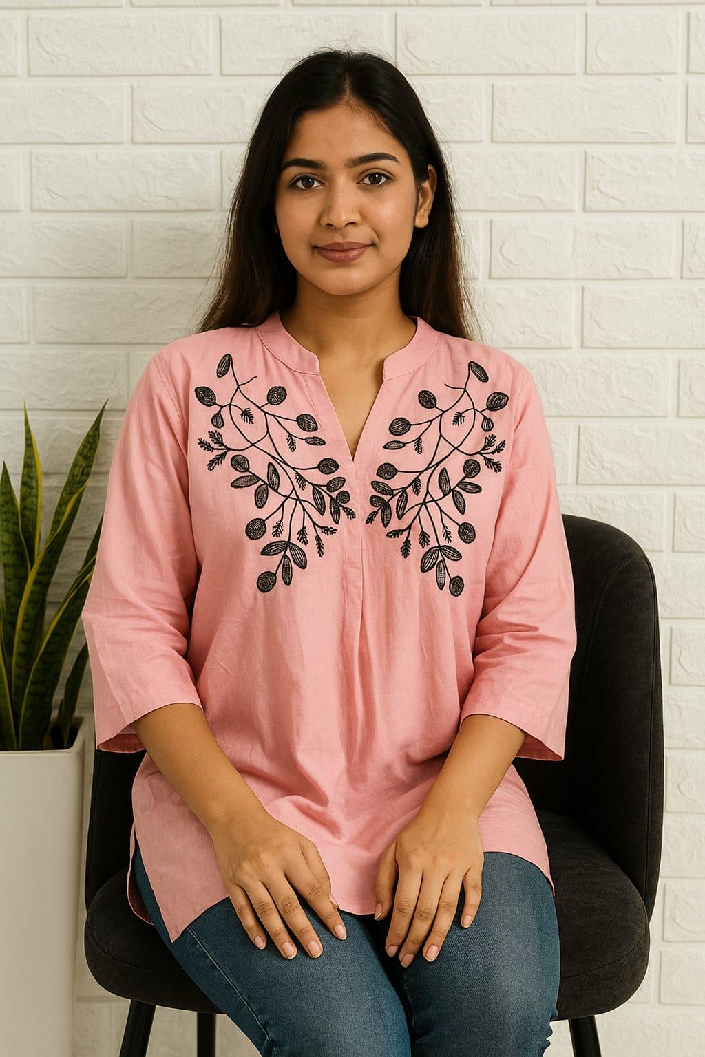 Floral Breathable Cotton Blend Kurta