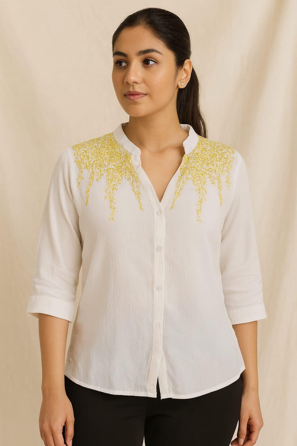 Geometric Print Relaxed Cotton Kurta